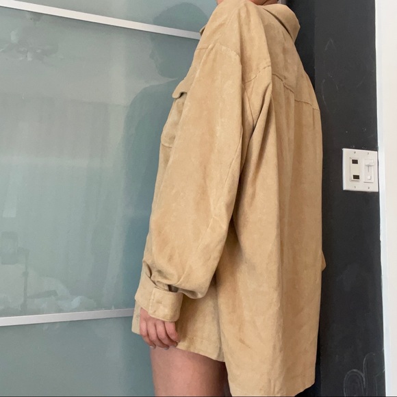 Suede button down jacket - Picture 8 of 9